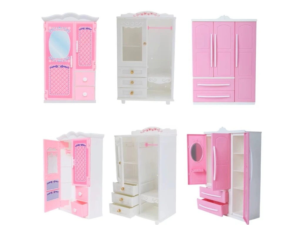 Šatní skříň pro panenky Barbie (4 varianty)